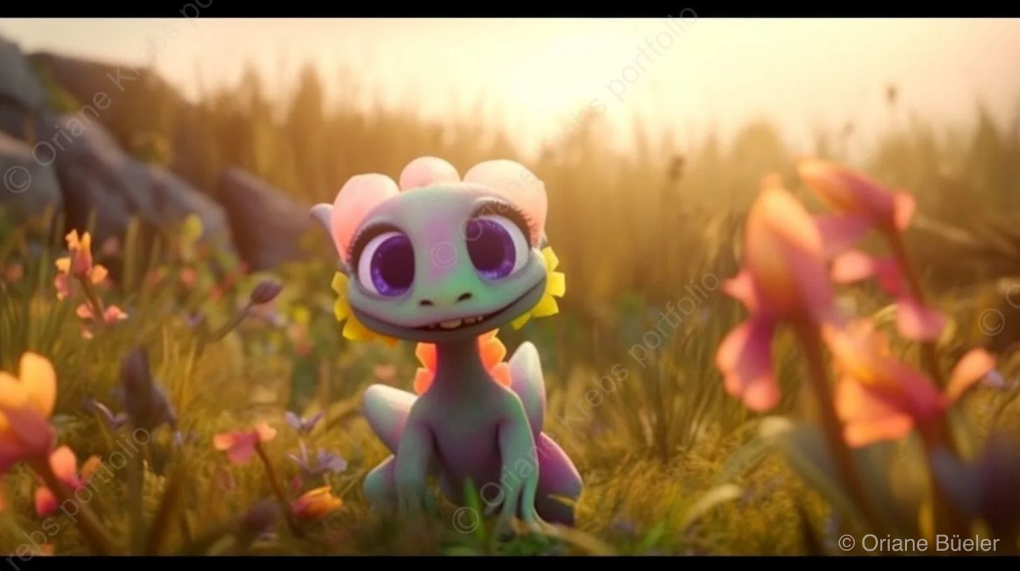Baby Dragon, AI-generated artwork by Oriane Büeler