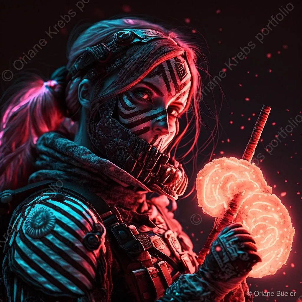 Candy Queen, AI-generated artwork by Oriane Büeler