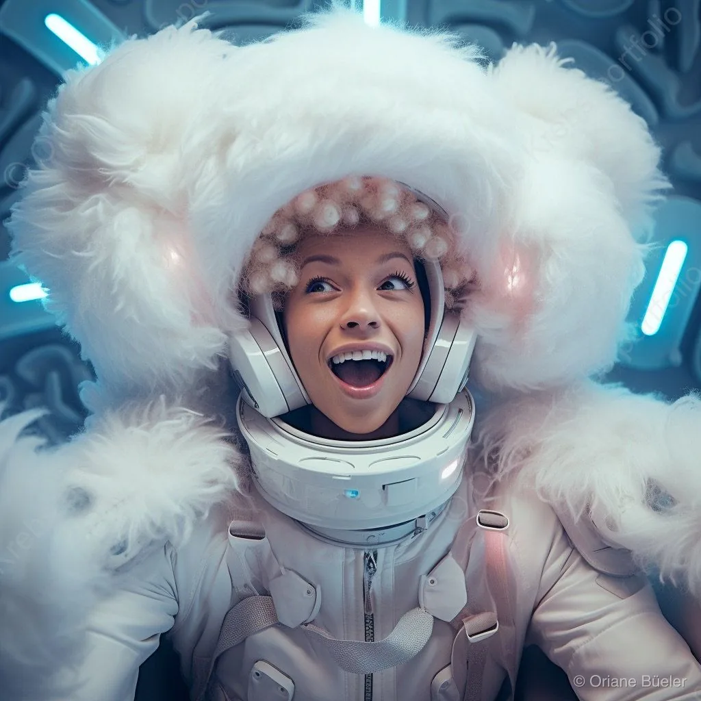 Cosmic Laugh 2, AI-generated artwork by Oriane Büeler
