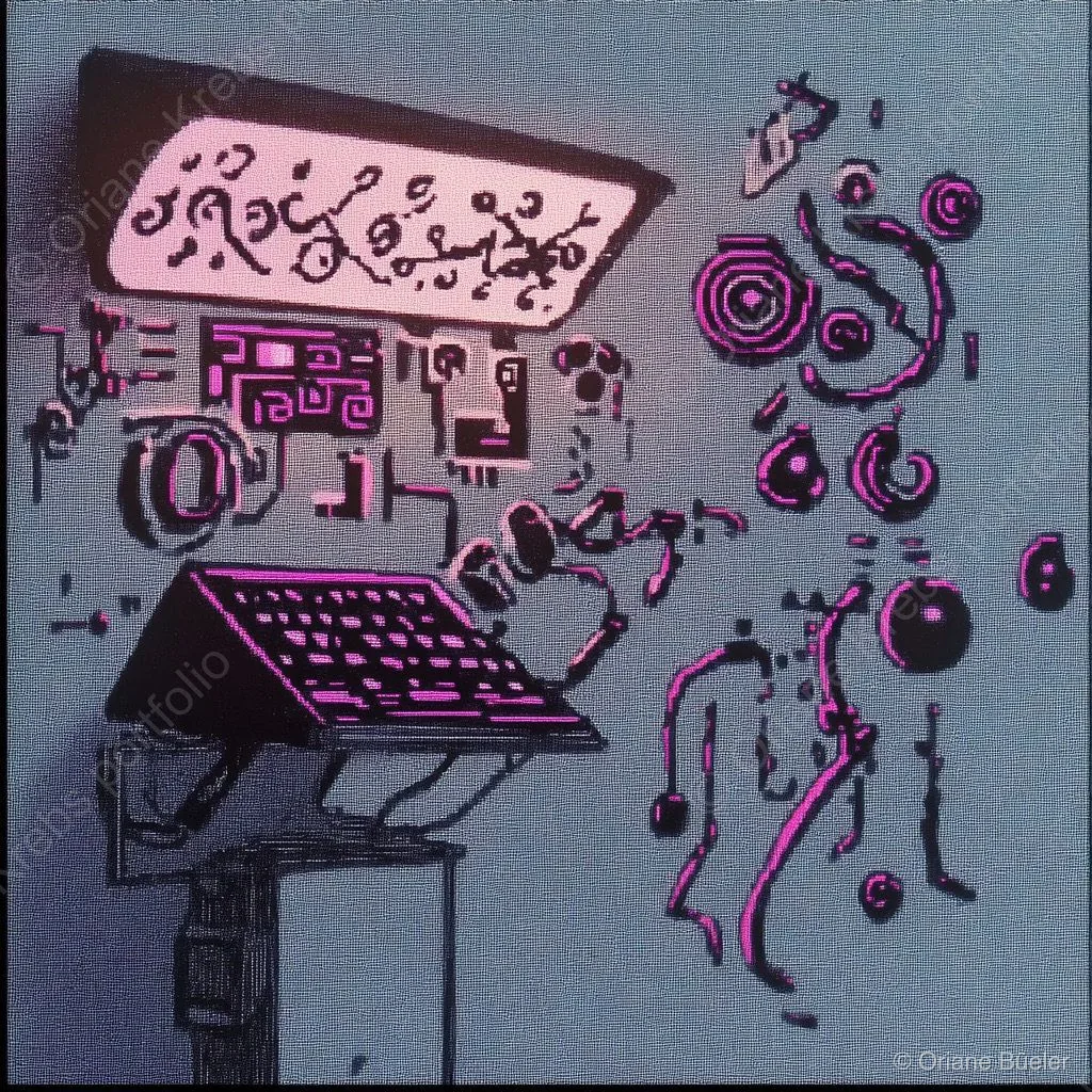 Mind Engine 2, AI-generated artwork by Oriane Büeler