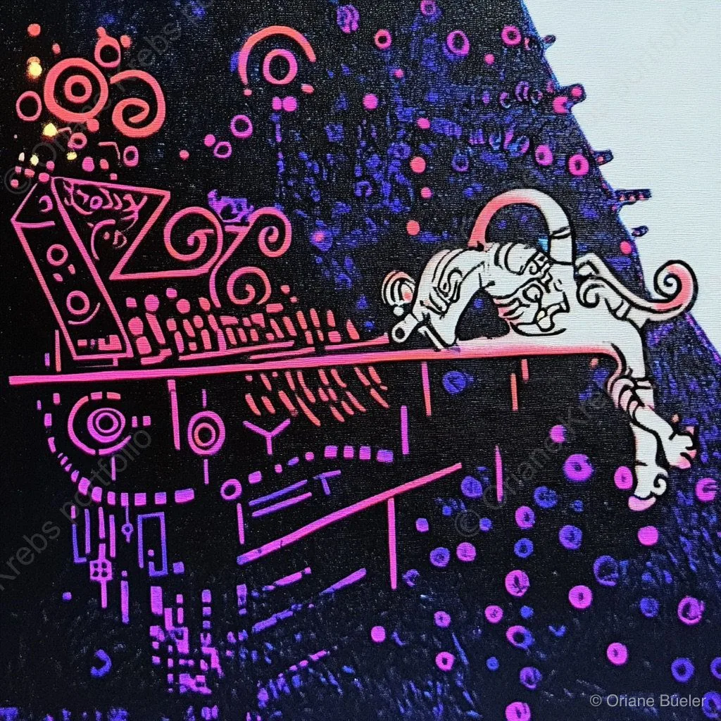 Mind Engine 3, AI-generated artwork by Oriane Büeler