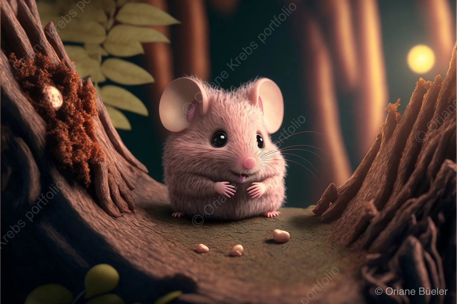 Mini Muus, AI-generated artwork by Oriane Büeler