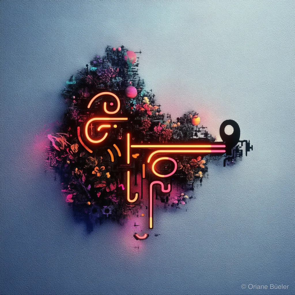 Musical Key 1, AI-generated artwork by Oriane Büeler