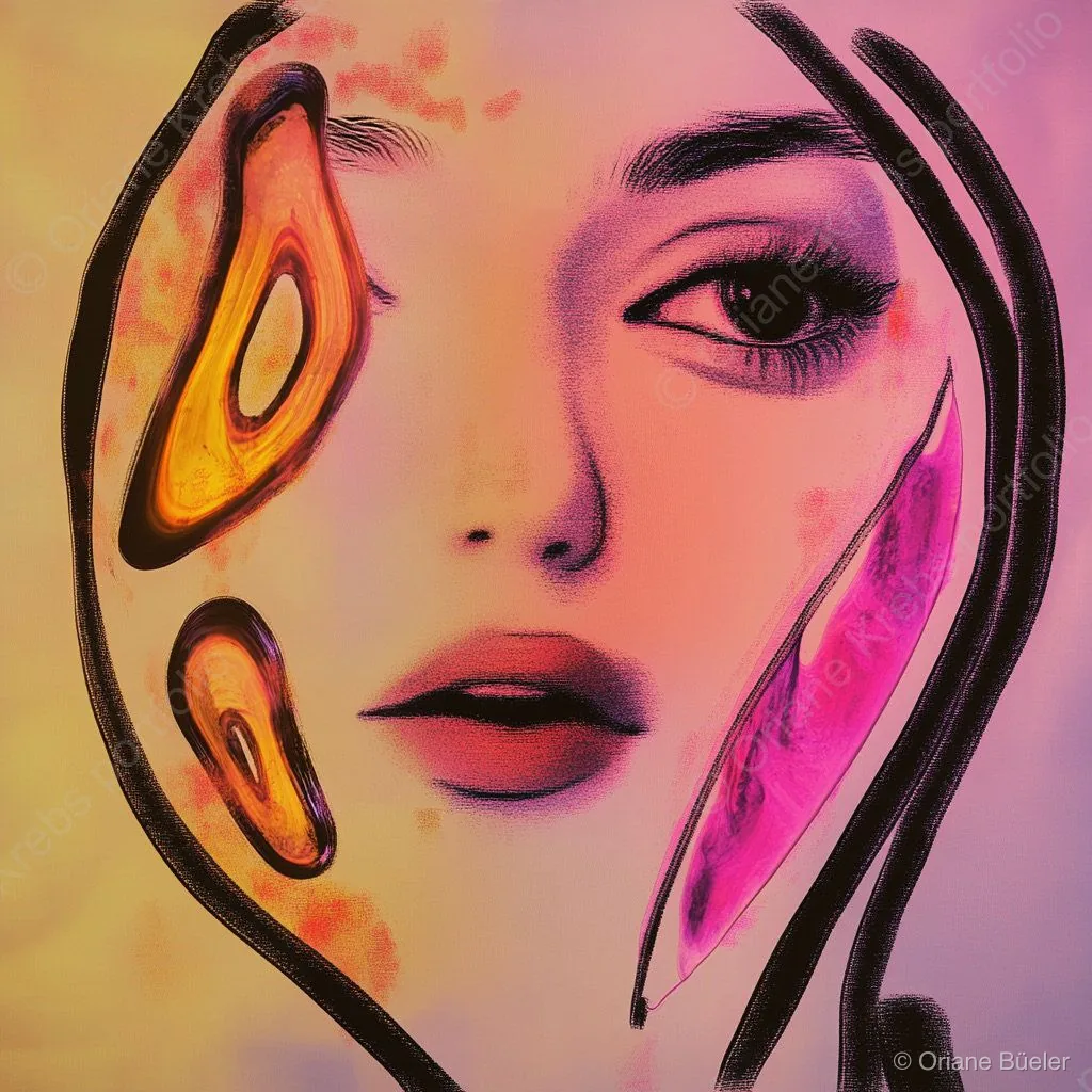 Neon Filtered Infinity Glasses 4, AI-generated artwork by Oriane Büeler