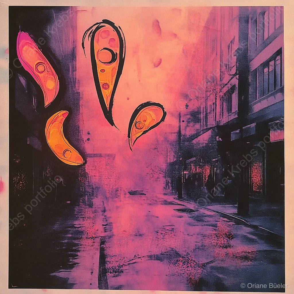Neon Filtered Vintage Kodak Infinity Glasses, AI-generated artwork by Oriane Büeler