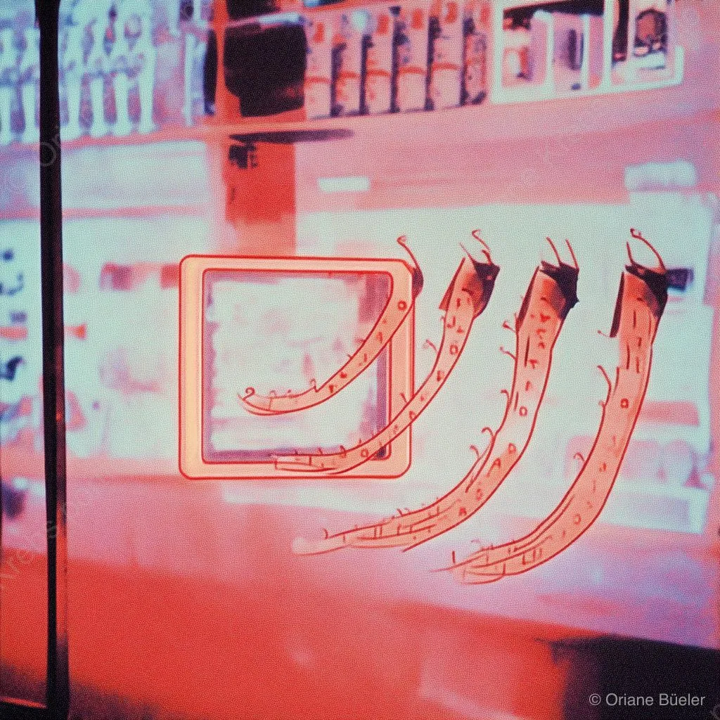 Neonfilter Manga Snakes Box 4, AI-generated artwork by Oriane Büeler