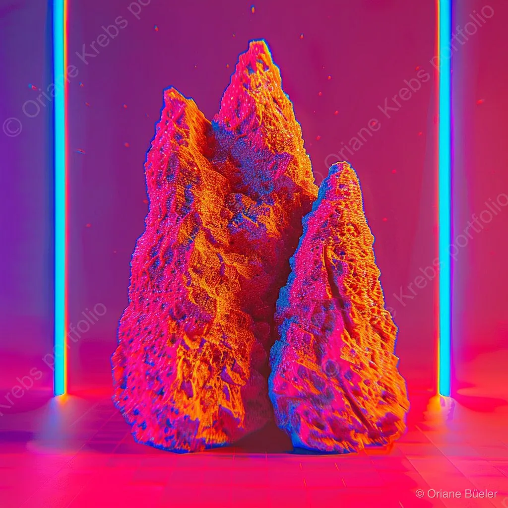 Octane Monolithe 3, AI-generated artwork by Oriane Büeler