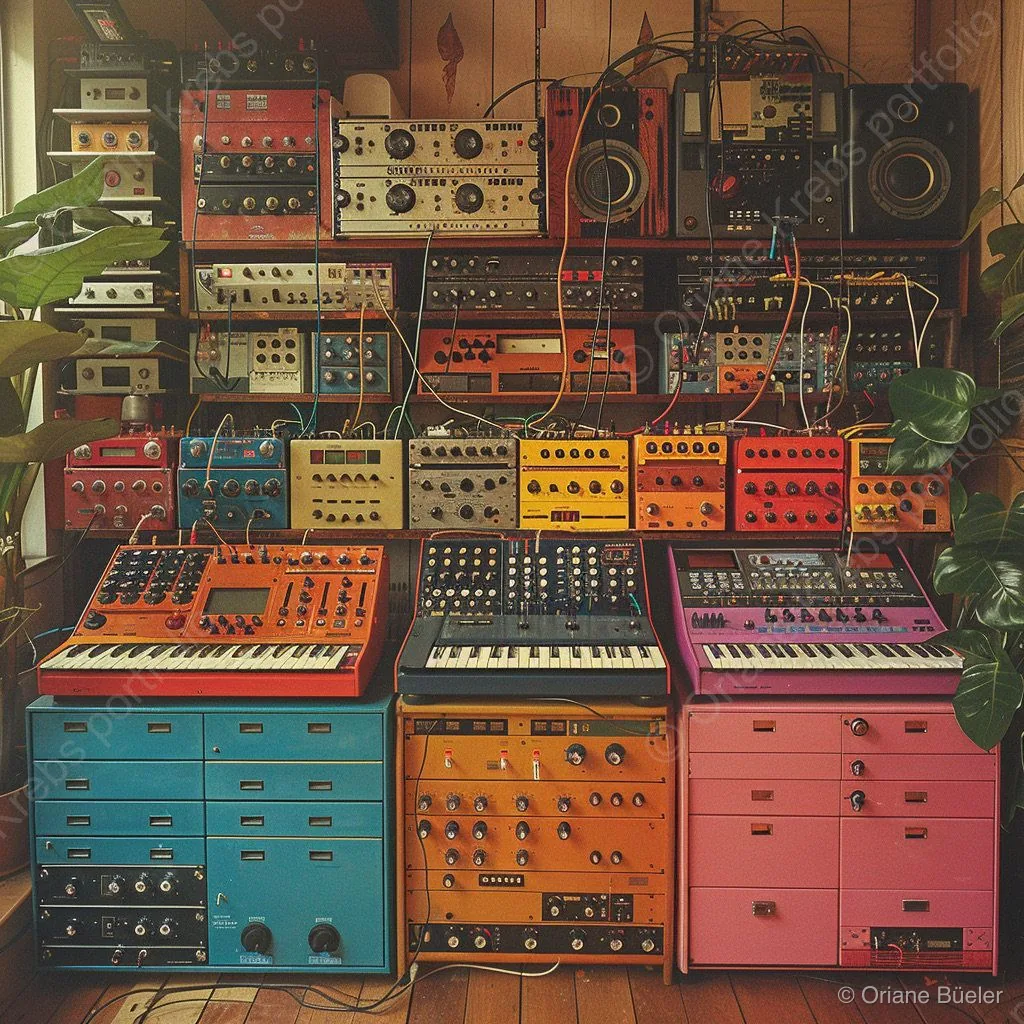 Old School Gear 2, AI-generated artwork by Oriane Büeler