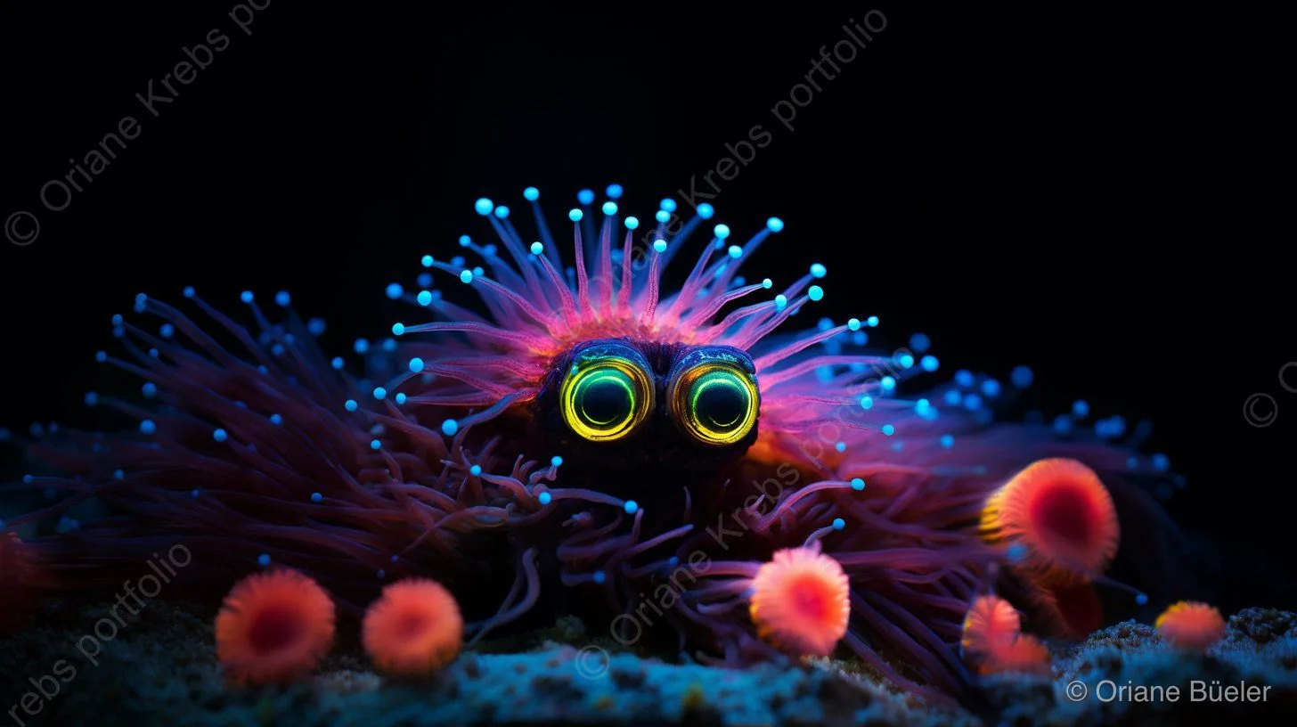 Peculiar Undersea Creatures, AI-generated artwork by Oriane Büeler