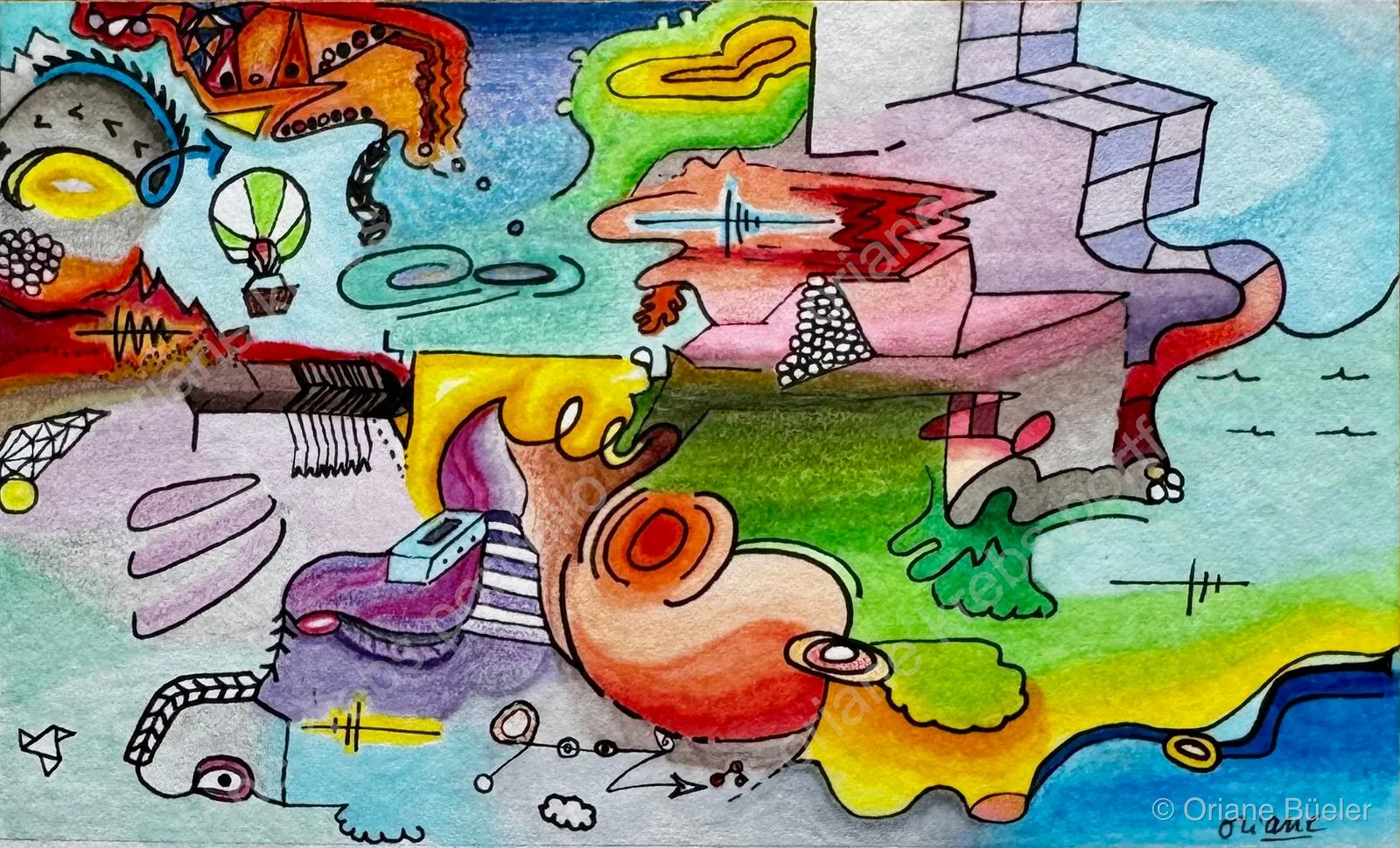 Smooth Sailing, hand-drawn illustration by Oriane Büeler